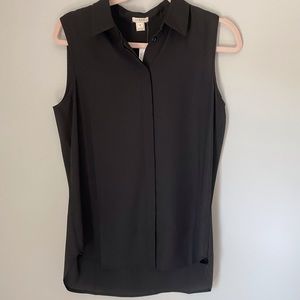 J Crew NWT Sleeveless black blouse